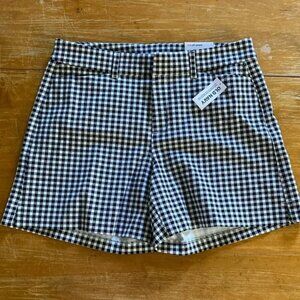 Old Navy New Women's Black Gingham High Rise Pixie Shorts Size 6